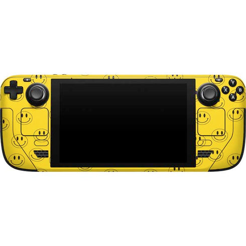 Happy Face Pattern Steam Deck Handheld Gaming Computer Skin